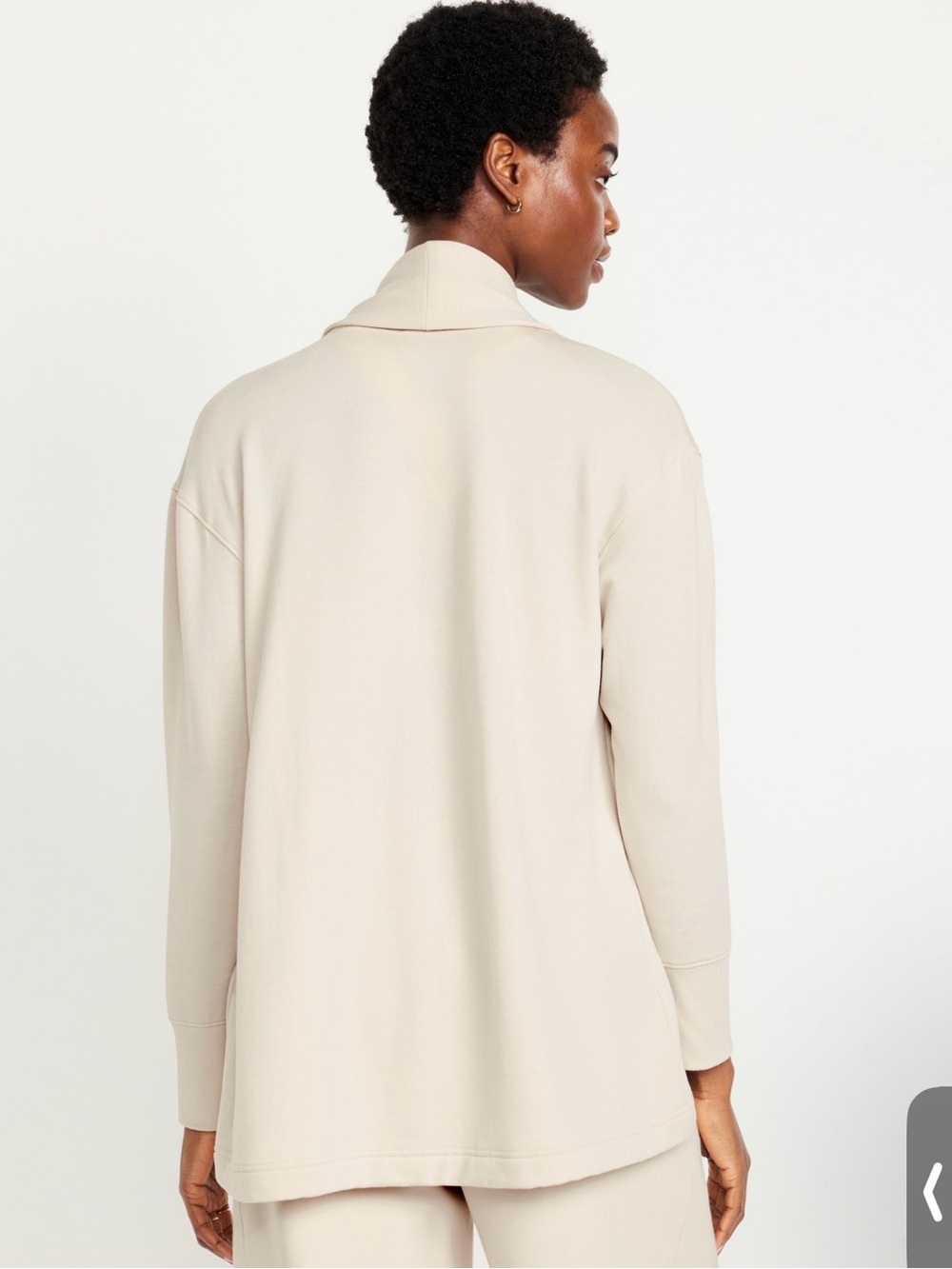 Old Navy Women's Cream Open-Front Draped Cardigan - Picture 3 of 7